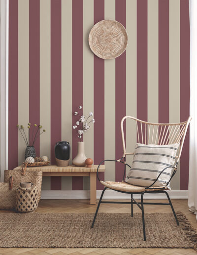 Papel Tapiz Essential Stripes 9814-7 ejemplo