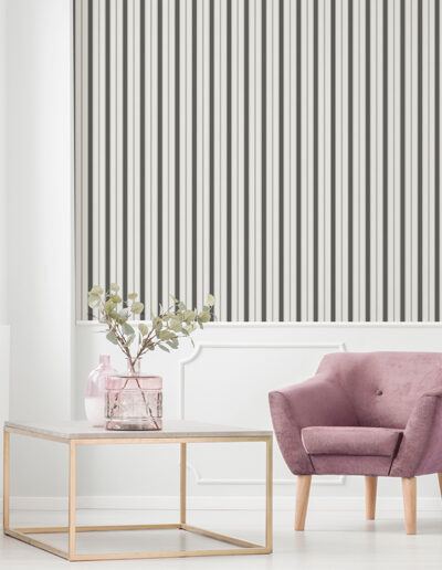 Papel Tapiz Essential Stripes 9816-4 ejemplo